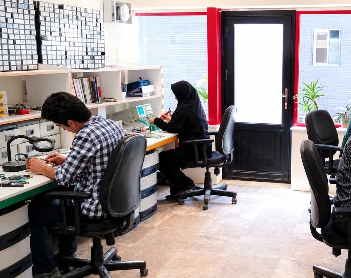 تجهیزات الکترونیکی و ابزارهای اندازه‌گیری ارتعاشات در آزمایشگاه صنعتی