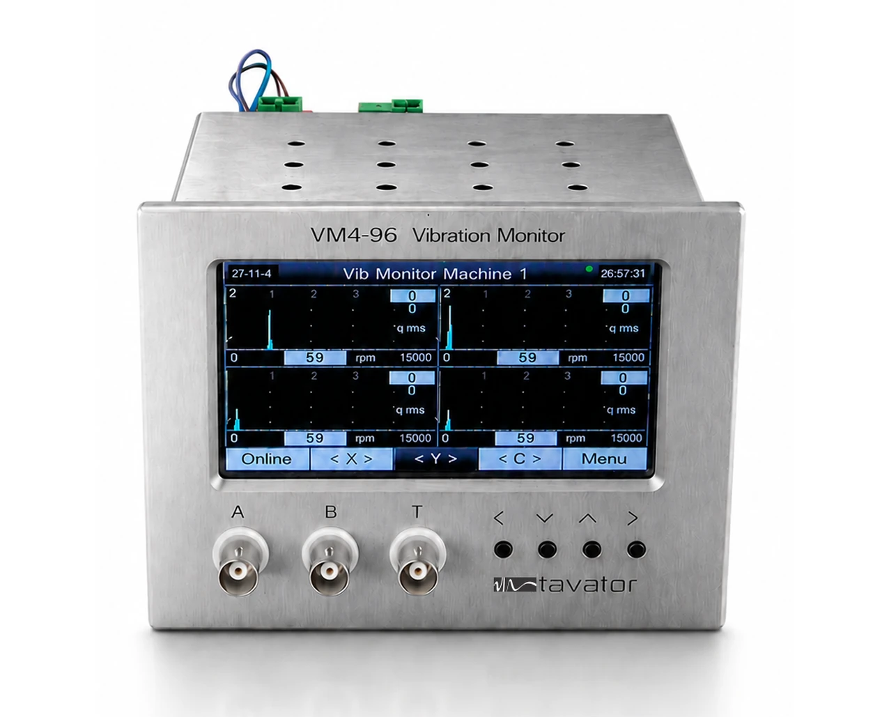 دستگاه مانیتورینگ ارتعاشات VM4-96 برای پایش وضعیت تجهیزات دوار صنعتی